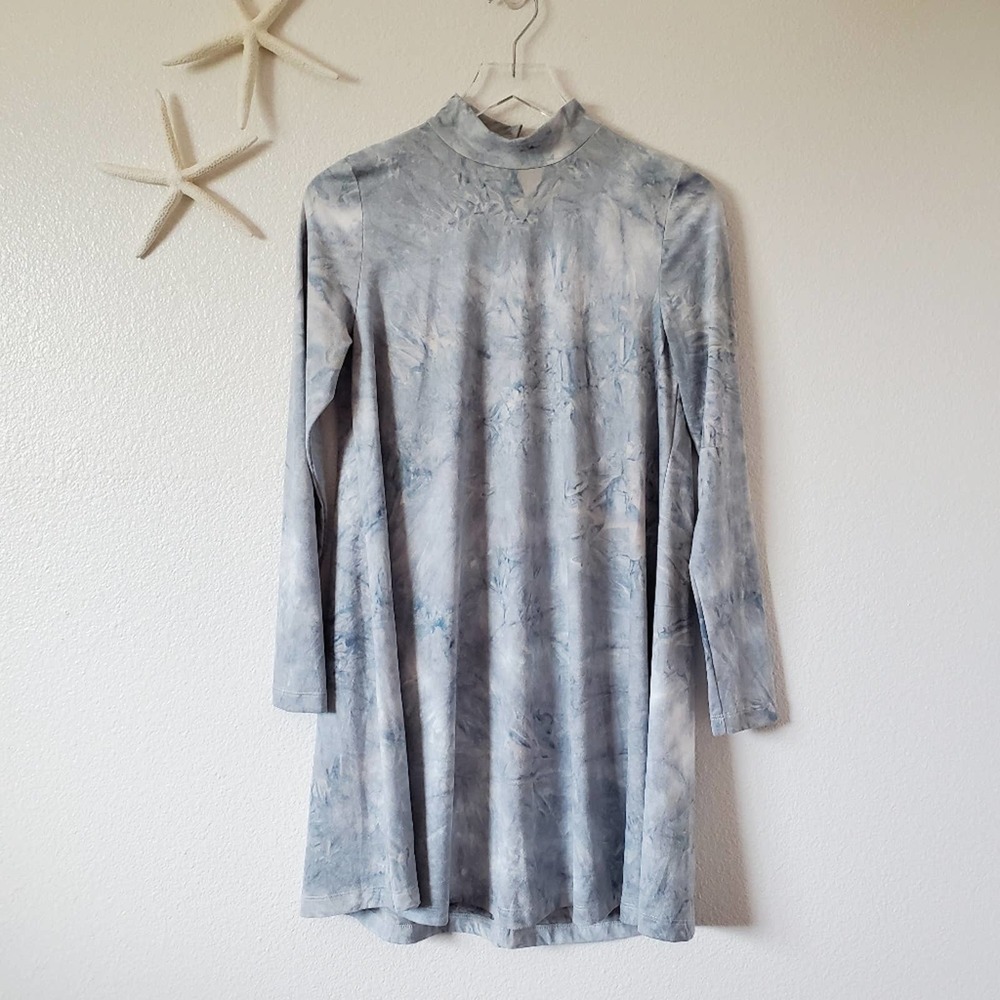 Entro Long Sleeve Midi Tie Dye Dress Size Small